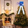 Orieon Sparkling Blue Santa Hat Christmas Tree Topper with Bow & Snowflakes - 25cm Luxury Festive Decor for Xmas Tree, Tabletop, Holiday Display. - 4 of 4