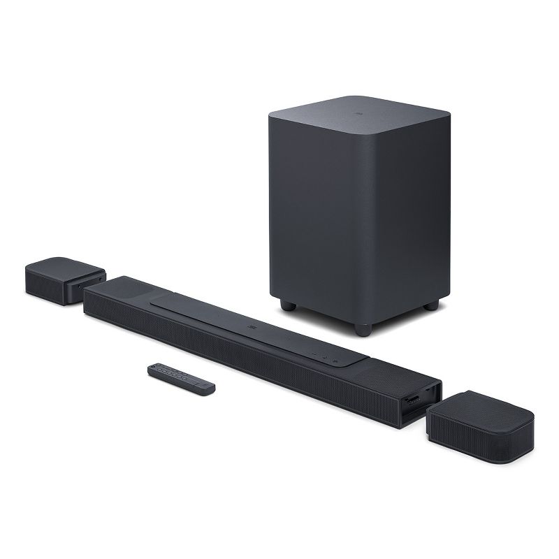 JBL Bar 1000 Surround Sound System with 7.1.4 Channel Soundbar, 10" Wireless Subwoofer, and Detachable Rear Speakers, 1 of 16