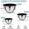 Itopfox Stainless Steel Mixing Bowls with Airtight Lids, Nesting Salad Bowls Set for Serving, Mixing, Storing, Dishwasher Safe & Easy Clean, Healthy - 2 of 4