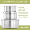 WeeSprout Stainless Steel Food Storage Containers, Leakproof Silicone Lids, BPA-Free - Set of 3 (4oz, 8 oz, 12 oz) - 4 of 4