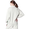 Future Planet Womens Saturn Premium 1/4 Zip Fleece Lined Soft Cotton Pullover Sweatshirt Loose Fit Heather Ash - 3 of 4
