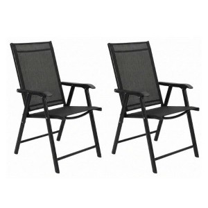 Outdoor Patio Chairs Set of 2 Stackable Portable for Deck, Garden ...