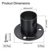 Unique Bargains Stainless Steel Wardrobe Pipe Holder Shower Closet Curtain Rod Pole Brackets 4 Pcs - 2 of 4