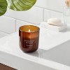 Amber Glass Wooden Wick Sandalwood and Smoke Jar Candle 8oz - Threshold™ - 2 of 3