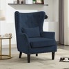 HYLOERY Corduroy Modern 31.29'' Wingback Chair Upholstered Armchair with Tufted Design and Lumbar pillow for Bedroom Living Room,Club - 2 of 4