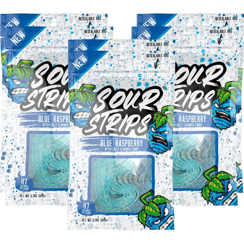 Sour Strips Blue Raspberry Candy - 3.4oz, 3 of 10