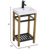 Elegant Lighting 18 inch Single Bathroom Metal Vanity in Golden Black - 3 of 4