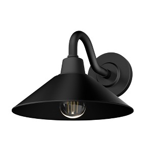 Hunter Fans 13.25" Skyflow Outdoor Wall Light Matte Black Finish - 1 of 1