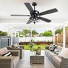 Kviflon 52 Inch Ceiling Fans with Light and Remote, 6 Speeds Reversible Blades for Kitchen,Dining Room,Outside Patios - 4 of 4