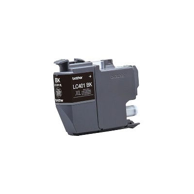 Brother LC401 Black High Yield Ink Cartridge Prints Up to 500 Pages (LC401XLBKS)