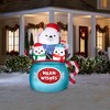 Gemmy Christmas Airblown Inflatable Hot Cocoa Mug Scene, 6.5 ft Tall, Multi - 2 of 3