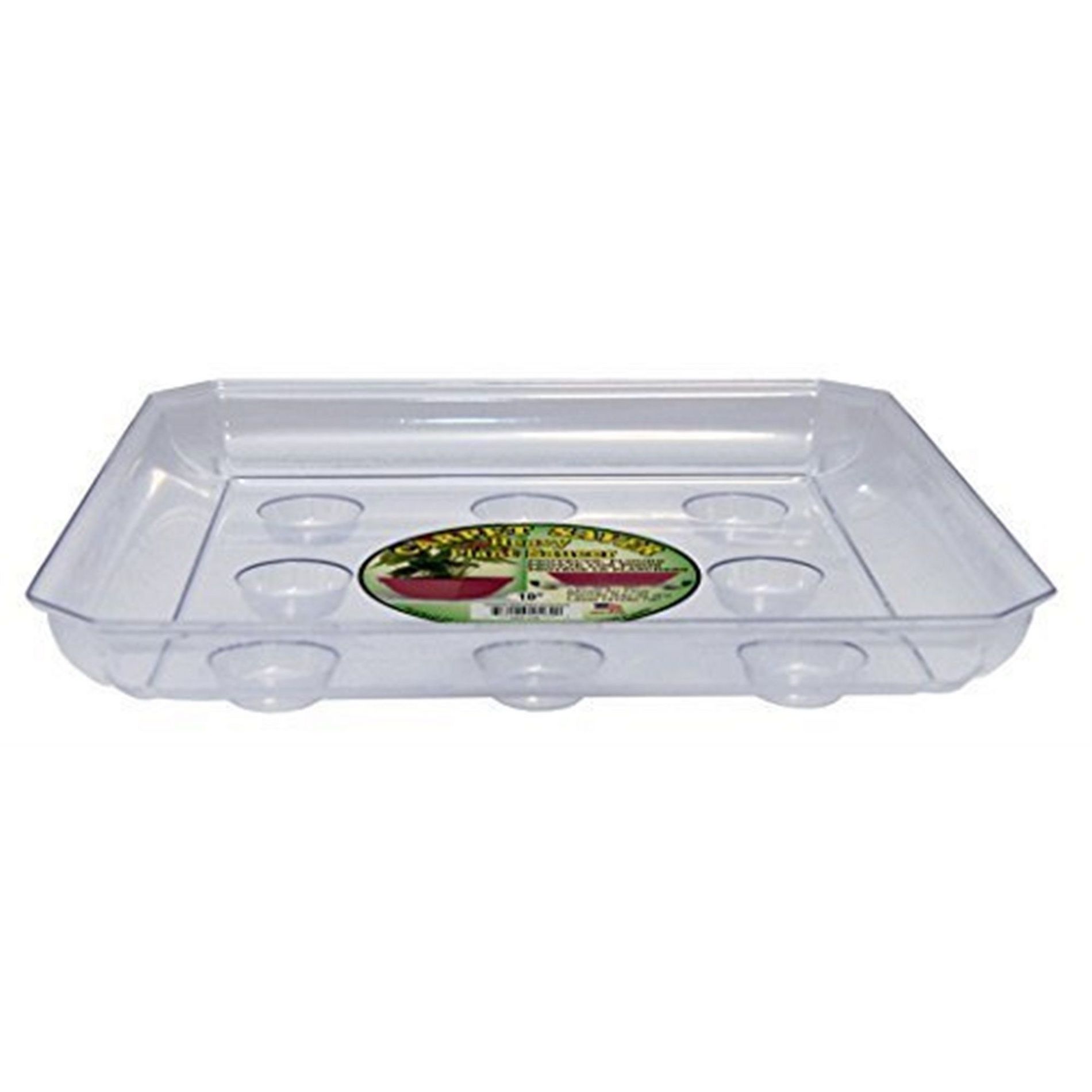 Curtis Wagner Square Plastics Carpet Saver Saucer, Clear, 6in