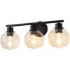 POWLIG 21.65-in 3-Light Matte Black Modern Dimmable Bathroom Transitional Vanity Light with Transparent Glass Shade - 3 of 4
