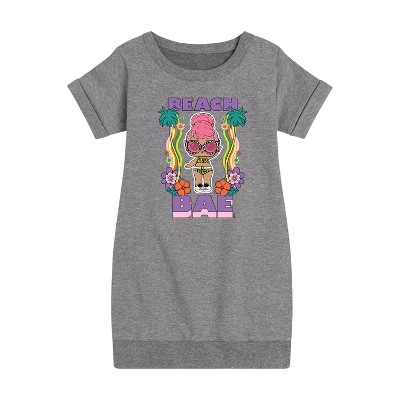 - LOL Surprise! - Groovy Beach Babe Graphic Short Sleeve Fleece Dress