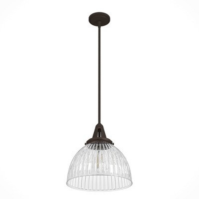 Cypress Grove 13" Onyx Bengal Chrome Bowl Pendant with LED