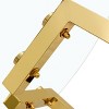 GlasFlength Dining Tables Modern Minimalist Circular Dining Table Patterned Tabletop for Multi Functional Spaces, Gold, 36"*36"*29.5" - 4 of 4
