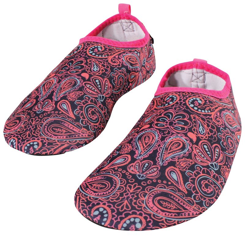 Hudson Baby Kids and Adult Water Shoes for Sports, Yoga, Beach and Outdoors, Paisley Punch, 1 of 5