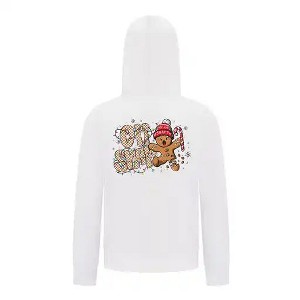 Everyday Kids Christmas Collection Oh Snap Boys Zip Up Hoodie – Funny Gingerbread Holiday Sweatshirt - 1 of 4