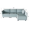 NicBex Modular 98.5" L Shape Sectional Sofa Sleeper Couch Set with Storage Space for Living Room - 2 of 4