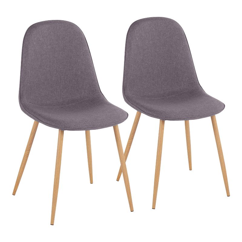 Set of 2 Pebble Metal/Polyester Dining Chairs - LumiSource, 1 of 11