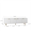 TV Stand for TVs up to 80", Modern Fluted Entertainment Center with Storage Cabinets, Wood TV Console Table Media Cabinet for Living Room Bedroom - 3 of 4