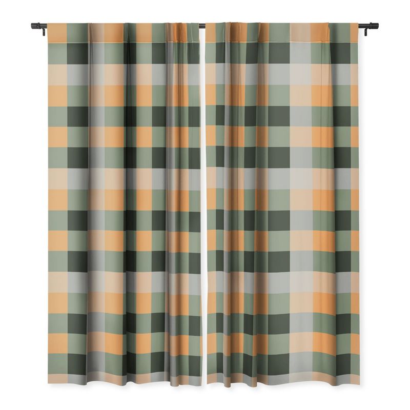 Miho retro color illusion 84" x 50" Single Panel Blackout Window Curtain - Deny Designs, 3 of 5
