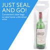 Impresa Wine Bags with Handles - 100 Pack - Clear Plastic To Go Bags - Fits 25 oz Bottles - Tamper Proof Seal - 2 of 4
