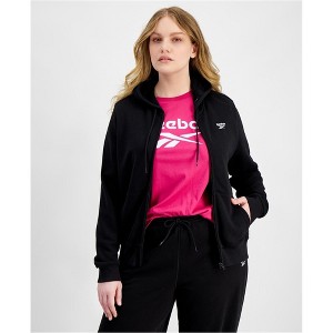 Reebok Womens Full Zip Hoodie Sweatshirt - 1 of 1