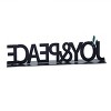 Transpac Metal 12.01 in. Black Christmas Matte Joy and Peace Word - 3 of 4