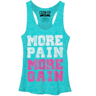 Women's Chin Up More Gain Racerback Tank Top - Tahiti Blue - Large : Target