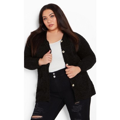 Avenue Women's Plus Size Amber Boucle Cardigan