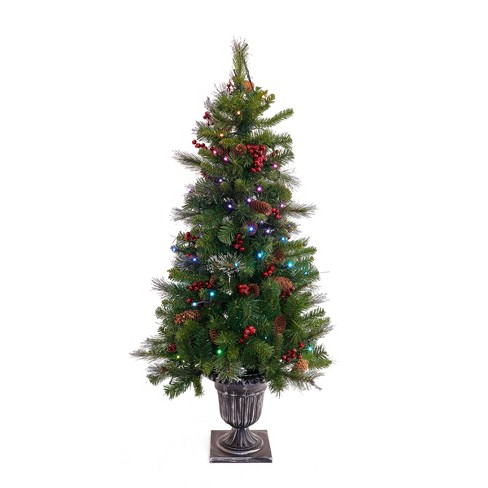 4' Prelit LED Crestwood Spruce Entrance Tree Twinkly White Lights - National Tree Company - image 1 of 4