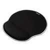 Insten Mouse Pad with Wrist Support Rest, Stitched Edge Mat, Ergonomic Support, Pain Relief Memory Foam, Round, Black with White Edge - 4 of 4