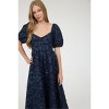 August Sky Women's Floral Jacquard Sweetheart Neck Midi Dress - 4 of 4