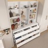 FUFU&GAGA White Storage Cabinet With Mirror 9 Drawers Multi Shelf Cloak Cabinet - 2 of 4