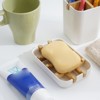 Aoibox 2 Pack Bamboo Soap Dish with Self-Draining Design, Wooden Soap Holder for Shower, Bathroom, Kitchen, Bathtub, Sink - White - 2 of 4