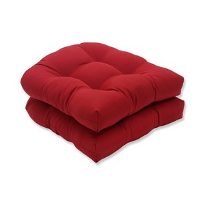 Outdoor 2-Piece Conversation/Deep Seating Chair Cushion Set - Red