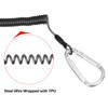 Unique Bargains Retractable Flexible Waterproof Rustproof Lanyard Safety Cord Spiral Lanyard 2 Pcs - 4 of 4