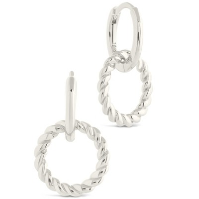 SHINE by Sterling Forever Hassie Delicate Twist Hoops