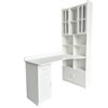 YOOCOZZ 2-in-1 L-Shaped Computer Desk with Drawers, Bookshelf & Hutch-White - 2 of 4