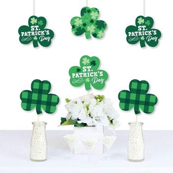 Big Dot of Happiness Shamrock St. Patrick’s Day - Decorations Saint Patty’s Day Party Essentials - Set of 20