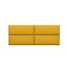 Jaxx Panelist Modern Padded Headboard – Set of 4 Wall Mounted Panels - Queen, Amber Gold Microvelvet - 2 of 4