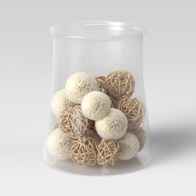 20pc Decorative Vase Filler Pom Pom Brown/White - Opalhouse™