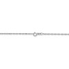 Black Bow Jewelry 1.1mm, 14k White Gold, D/C Singapore Chain Necklace - 4 of 4