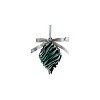 Allstate Floral 5.75" Glittered Teal Zebra Print Diamond Prism Christmas Ornament - 2 of 2