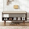 Shoe Bench, Storage Bench, Entryway Bench with Cushion, Shoe Shelf with Seat, Space-Saving, Modern Style, for Living Room, Bedroom, Hallway - 4 of 4