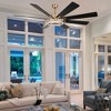 Bella Depot 72" Modern Gold LED Ceiling Fan 6-Speed Reversible Chandelier With Dimmable Light and Remote Control - 4 of 4