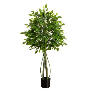 Nearly Natural 4.5-ft UV Resistant Artificial Ficus Tree (Indoor/Outdoor) - 1 of 1