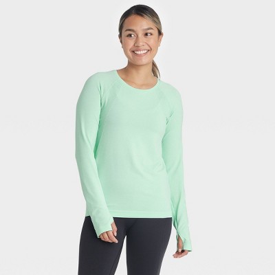 Women's Seamless Core Long Sleeve T-Shirt - All in Motion™ Mint XS