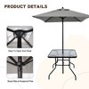 PAGED Patio Dining Set Outdoor Table and Chairs with Glass Table and Umbrella for Outdoor, Garden, Backyard - 2 of 4